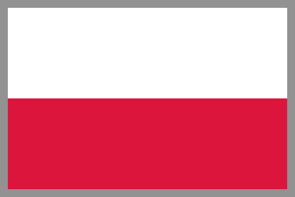 Drapeau de la Pologne. 