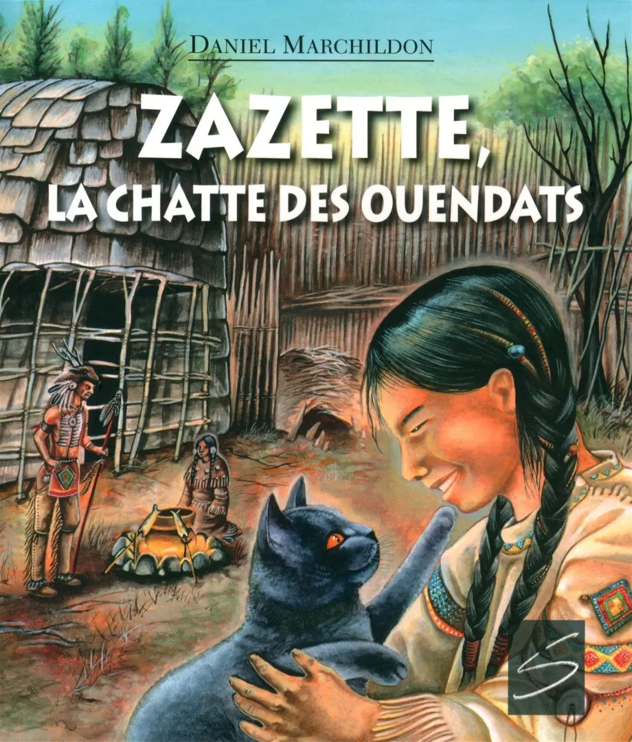 Page couverture de « Zazette, la chatte des ouendats », livre de Daniel Marchildon. 