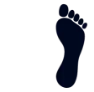 Illustration de deux pieds, un blanc et un noir. 