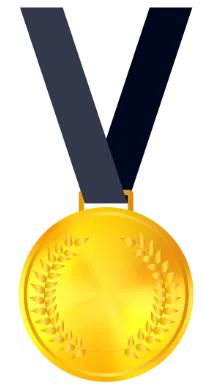 Illustration d’une médaille d’or.  