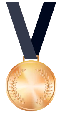 Illustration d’une médaille de bronze.  