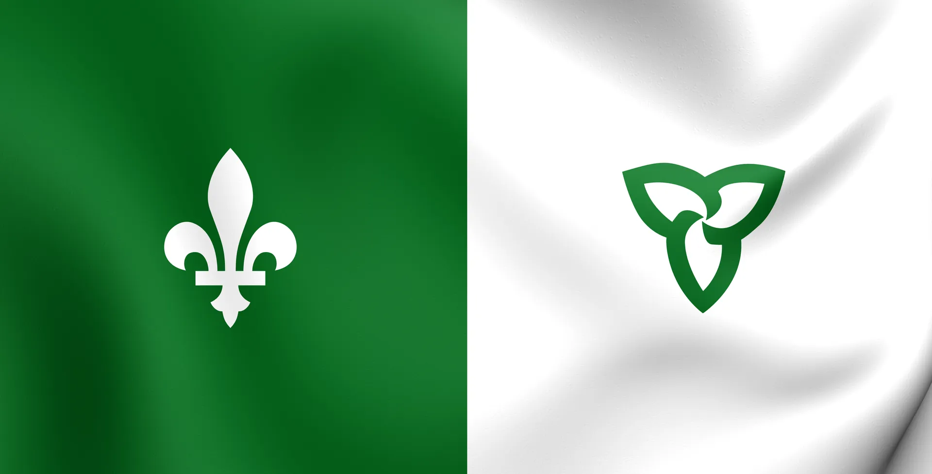 Photo du drapeau franco-ontarien. 