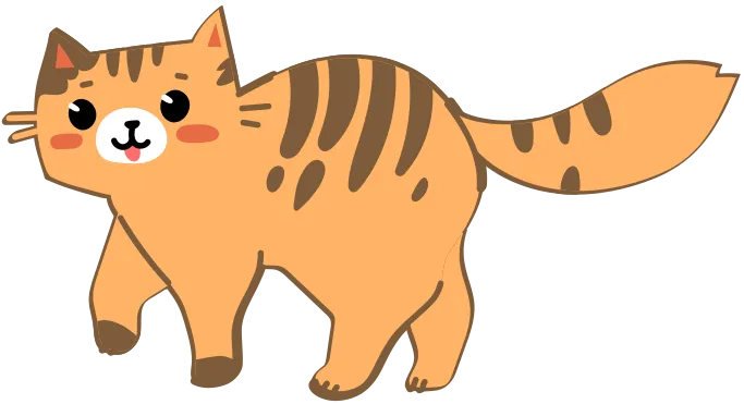 Un chat roux tigré.