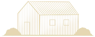 Croquis d’un bâtiment de ferme.